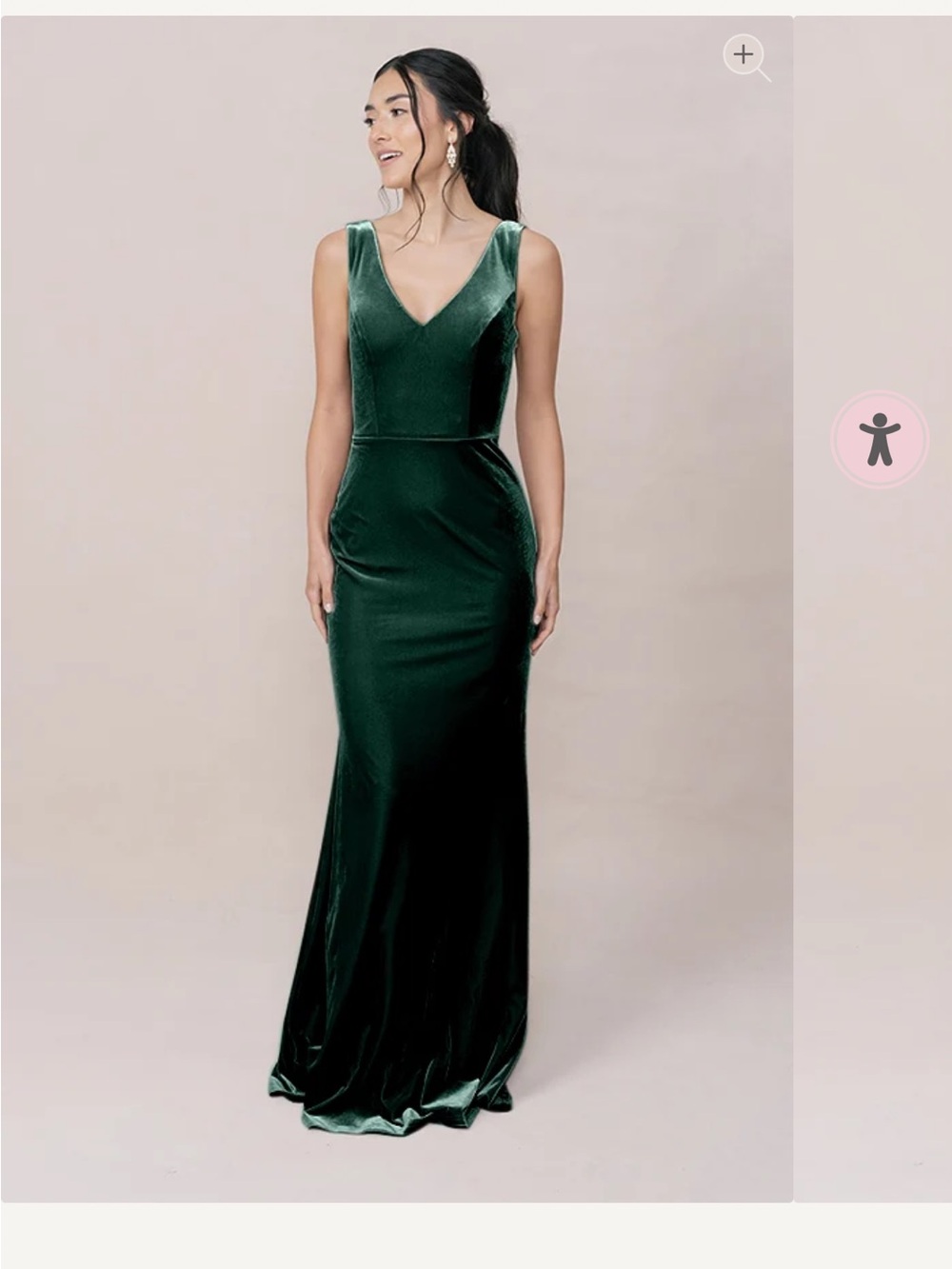 Revelry Dakota velvet dress in emerald green